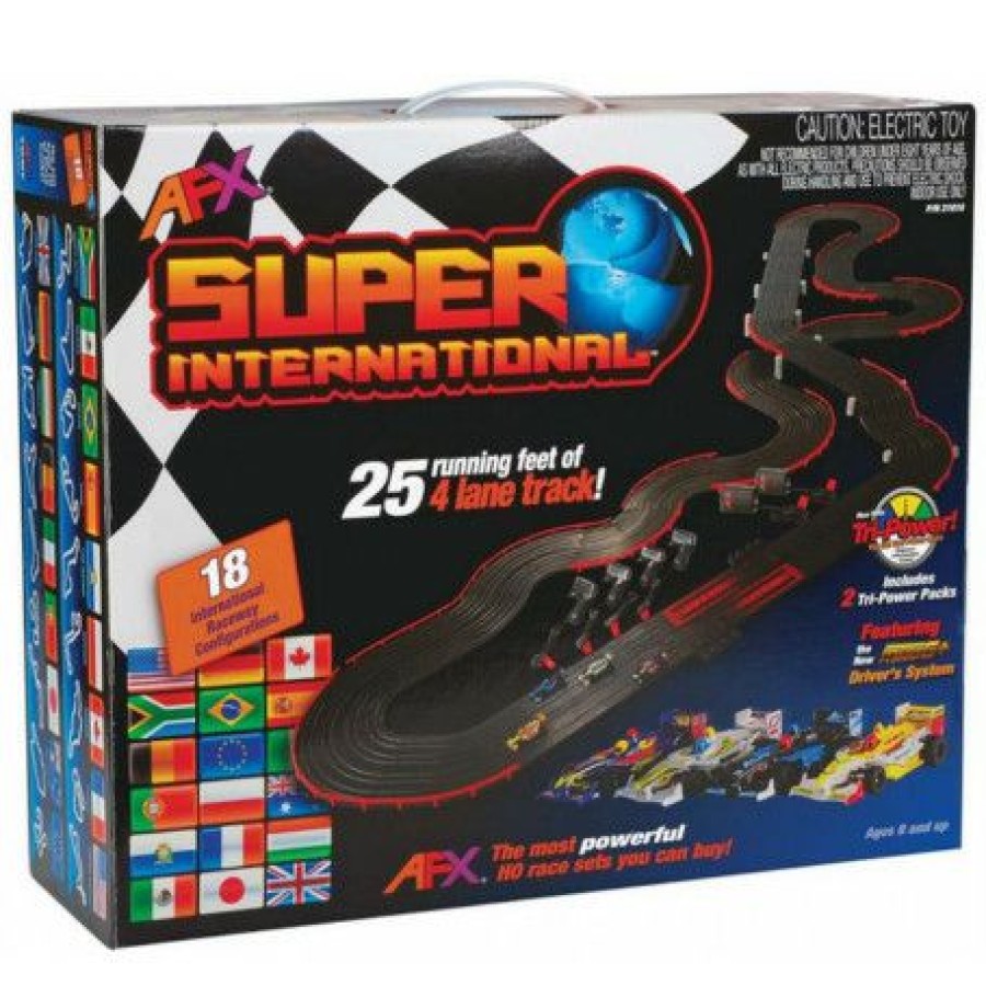 Budget Afx Slot Cars Afx Super International Mg+ 4 Lane 25 Ft | * Online