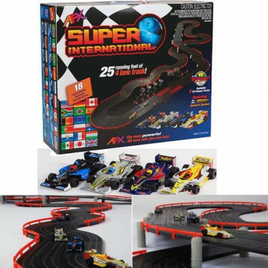 Budget Afx Slot Cars Afx Super International Mg+ 4 Lane 25 Ft | * Online