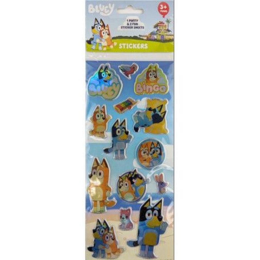 Best Deal Bluey Puffy Stickers 3 Pack | * New