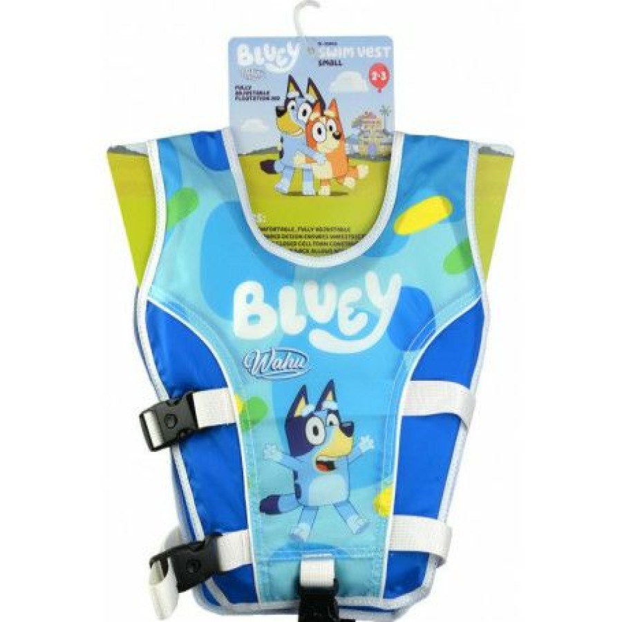 New Bluey Swim Vest Child Small 15-25Kg Blue | * Clearance