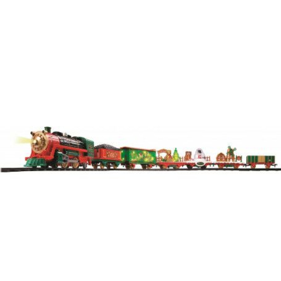 Coupon Eztec Battery Operated Santa Express Light Up Train Set (47 Pcs) G Gauge | * Clearance