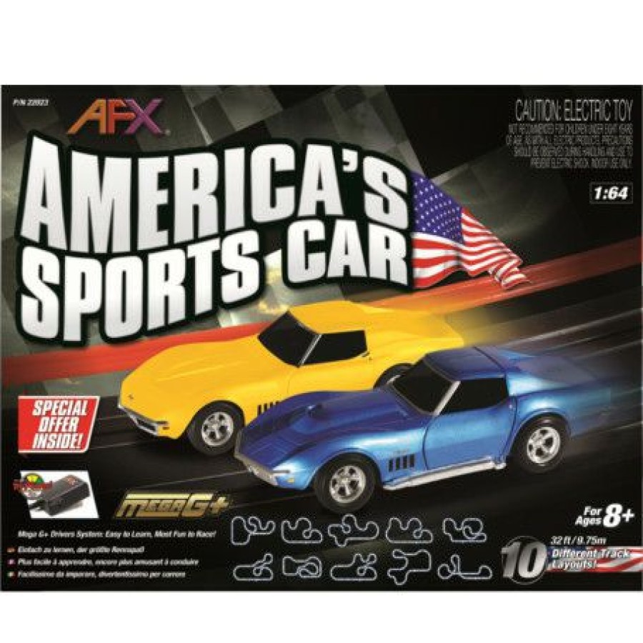 Coupon Afx Slot Cars Afx Corvette 'S Sports Car Set | * New