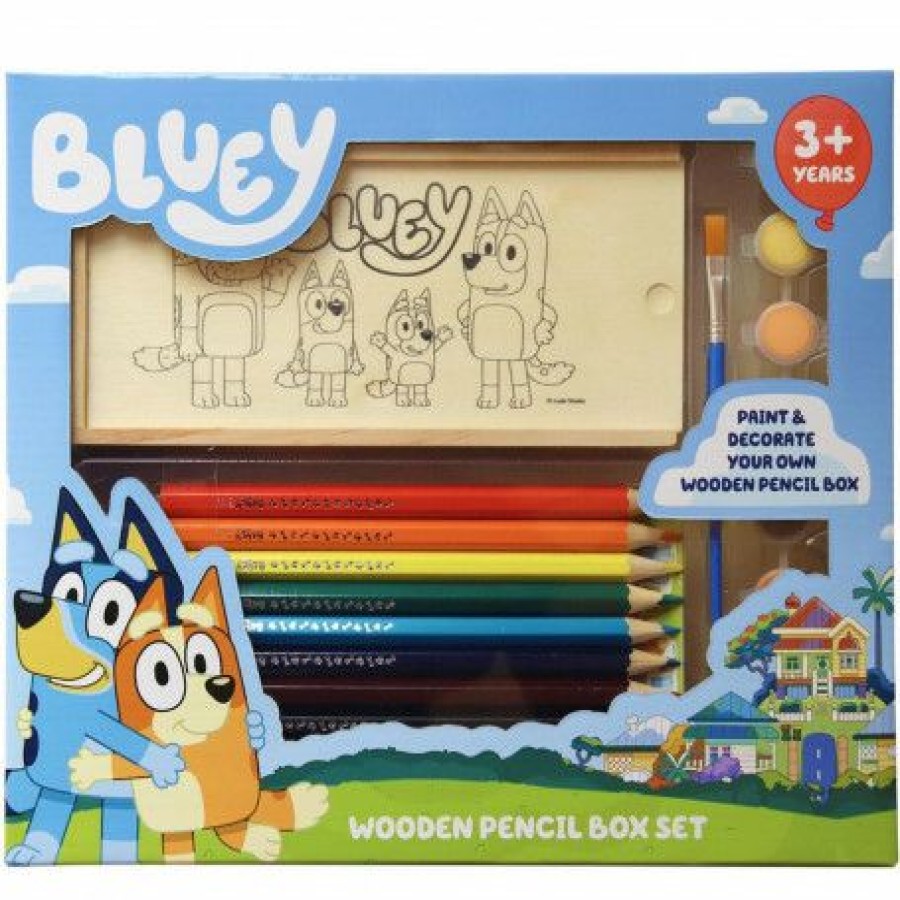 Best Pirce Bluey Wooden Pencil Box Set | * Wholesale